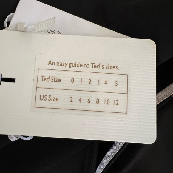 NWT Ted Baker London Black Sequin Side Panel Trouser Cropped Size 1 or US 4 - Picture 5 of 8